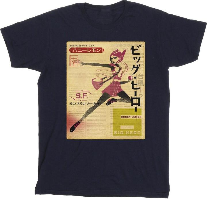 Produktbild Disney Big Hero 6 Baymax Honey Lemon Newspaper TShirt (S)