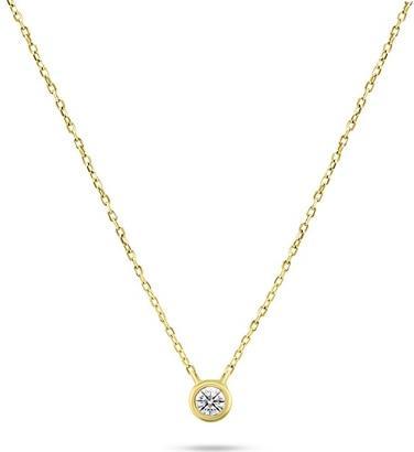 Immagine prodotto Brilio Argento - Elegante collana placcata oro con zircone NCL86Y