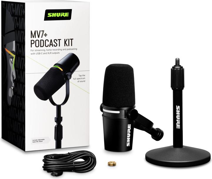 Actual product image Shure MV7+ Podcast Kit