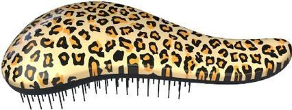 Actual product image Dtangler Hair brush with Leopard Yellow handle