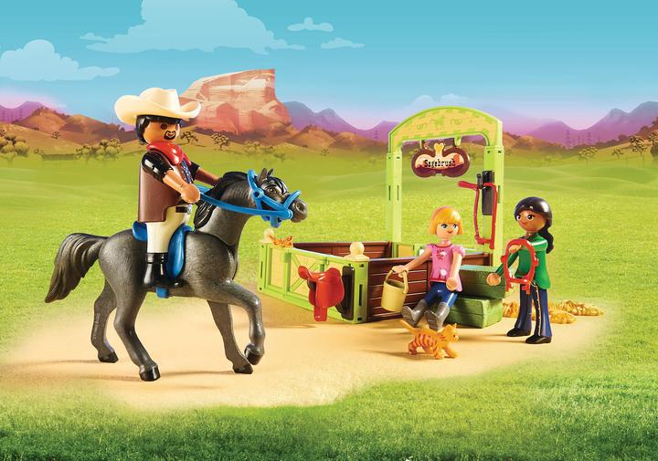 Produktbild Playmobil Stall mit Lucky, Pru Abigail (70118)