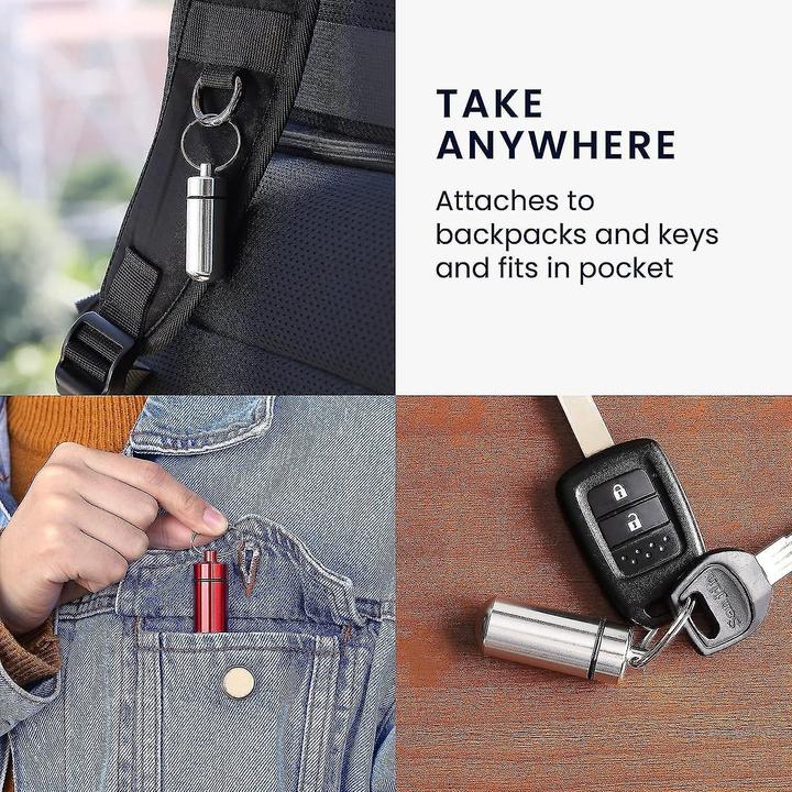 Actual product image Cbx Pill box with key ring