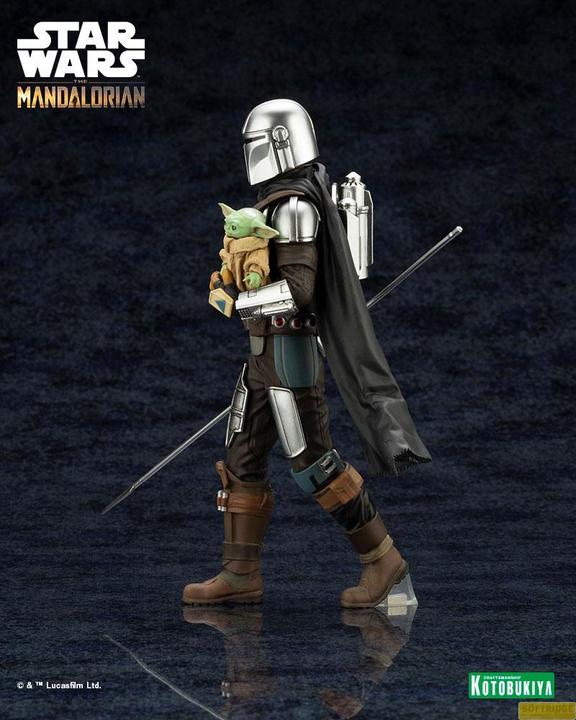 Produktbild Kotobukiya Star Wars The Mandalorian statuette PVC ARTFX 1/10 Mandalorian & Grogu with Beskar Staff 18 cm