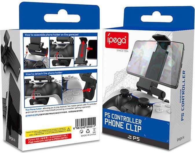 Produktbild iPega PG-P5005 Mobile phone holder for PS5 controller (black) (PS5)