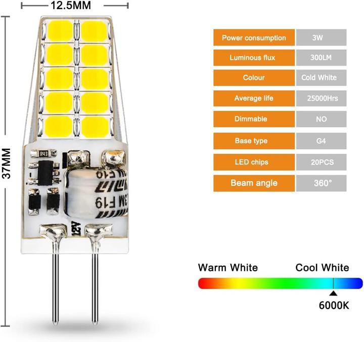 Actual product image LS LED G4 Smart-Look 6000K (G4, 3 W, 300 lm, 1 x, E)