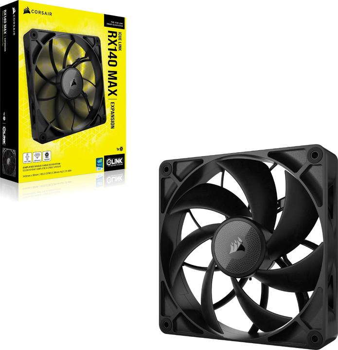 Produktbild Corsair RX MAX Series, iCUE LINK RX140 MAX, 140mm Fan, Single Fan (140 mm, 1 x)