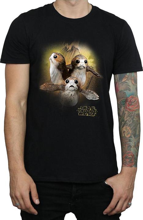 Image du produit Star Wars T-Shirt homme en coton brossé Porg (XXL)
