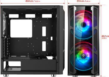 Produktbild Spirit Of Gamer Boitier ATX-mATX 8920RA/GHOST 5 (ATX, mATX, Mini-ITX)
