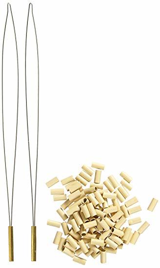 Actual product image Balmain Micro Rings 100 pcs. beige incl. 2 threader (Beige, Brown, Black)