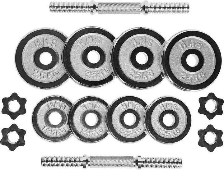 Actual product image HMS hantle STC20 chromowane 2 x 10 kg (4 x 2.5 kg)