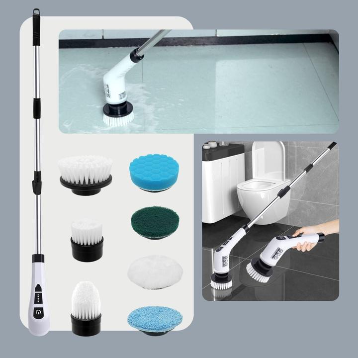 Image du produit Hermex 7in1 Elektrische Reinigungsbürste Schrubber Reinigungswerkzeug Bürste Scrubber (1 pcs)