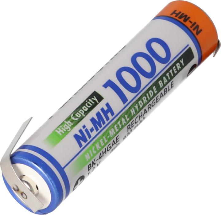 Immagine prodotto Panasonic Batteria BK-4HGAE Micro AAA HR-4U NiMH con etichetta di saldatura a forma di Z (AAA, 1000 mAh)