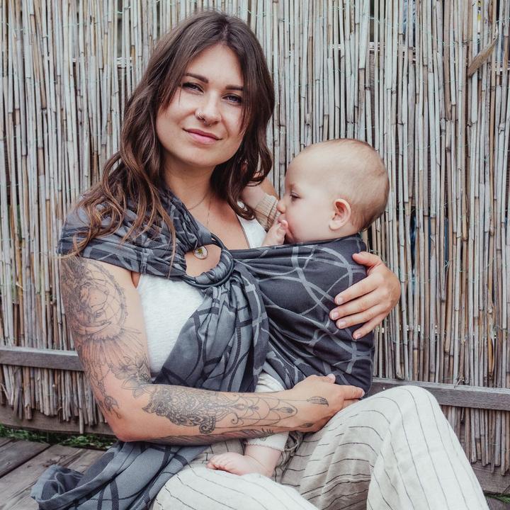 Produktbild Hoppediz Babytragetuch Ring-Sling kbA-Qualität (2 m)