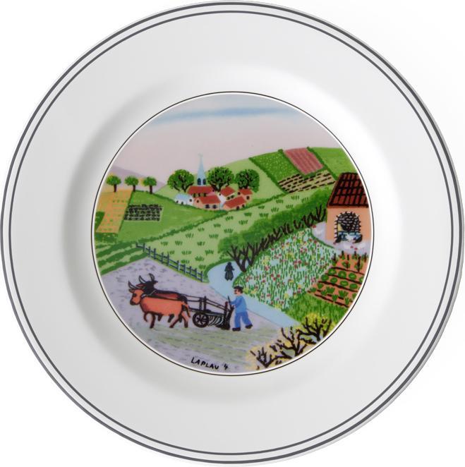 Brotteller Feldarbeit Design Naif (1 x, 17 cm)