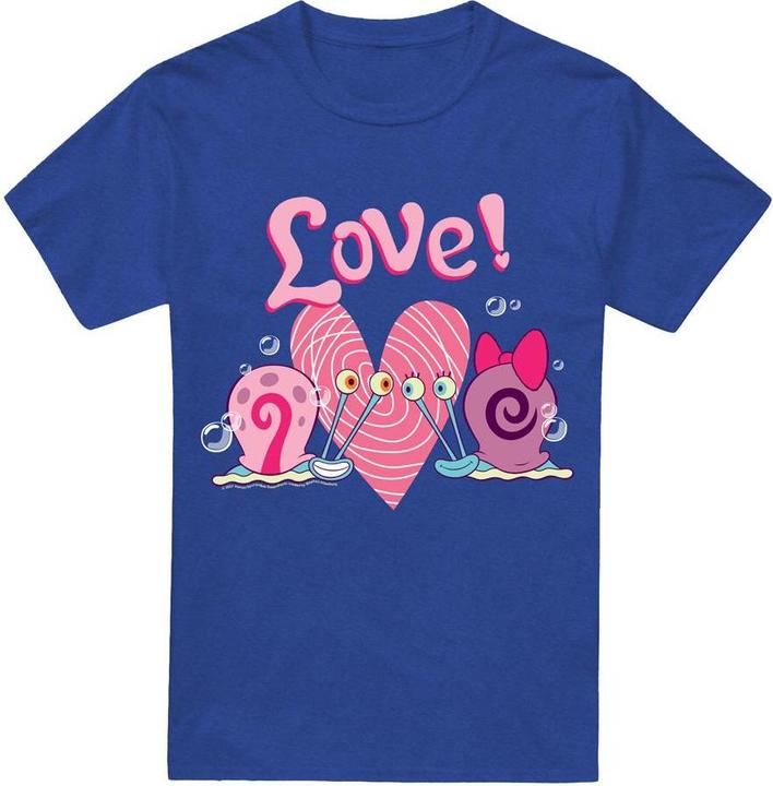Actual product image Spongebob Squarepants Unisex Adult Valentine's Love Gary & Snellie T-Shirt (M)
