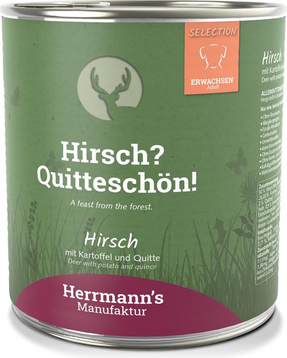 Immagine prodotto Herrmanns Cervo con patate e mele cotogne (Adulto, 800 g)