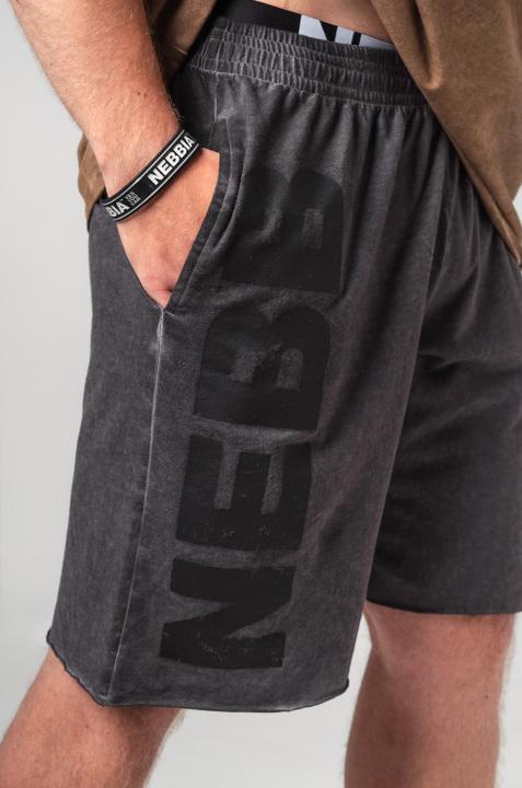 Image du produit Nebbia Washed-off Sweatshorts 367 - black (XL)