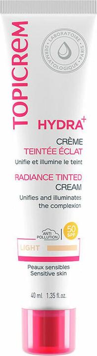 Produktbild Topicrem Moisturizing toning skin cream SPF 50 (Radiance Tinted Cream) 40 ml - Shade: Claire - (40 ml, Tagescreme, SPF 50)