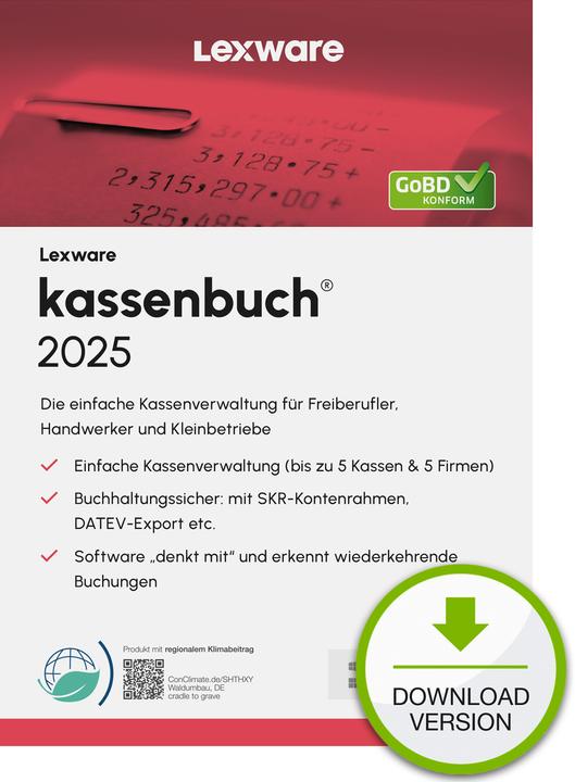Actual product image Lexware ESD Cashbook Version 24.00 2025 unlimited runtime Download (12 months)