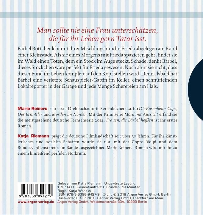Image du produit Les femmes qui s'appellent Bärbel (Marie Reiners, Katja Riemann, Allemand)