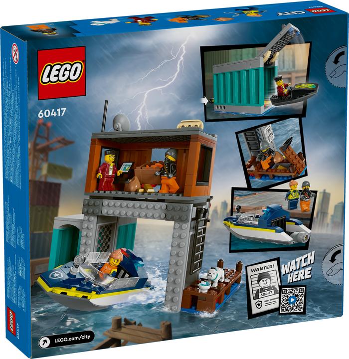 Actual product image LEGO Police Speedboat and Crooks' Hideout (60417, LEGO City)