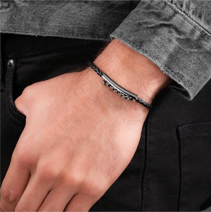 Immagine prodotto Police Grasso (18 cm, Cuoio, Acciaio inossidabile)
