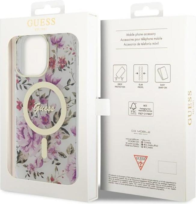 Image du produit Guess iPhone 14 Pro 6.1 hardcase Fleur MagSafe (Apple iPhone 14 Pro)