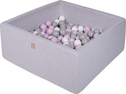 Image du produit Activity Board Piscine à balles pour enfants - piscine carrée 90x90x40cm pour enfants avec 200 balles, coton, gris