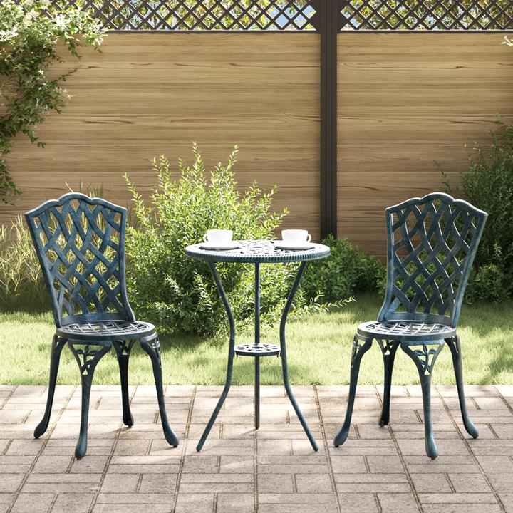 Immagine prodotto VidaXL Set bistrot da giardino 3 pezzi in ghisa verde (53 cm)