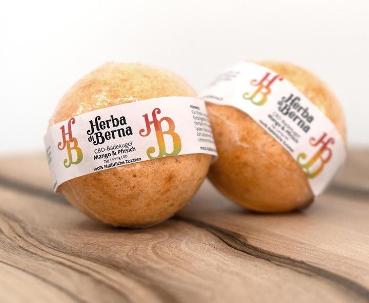 Immagine prodotto Herba di Berna Palla da bagno al mango e alla pesca (Bombe da bagno)