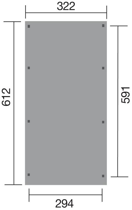 Actual product image Weka Holzbau Flat roof single carport 617 Gr.2 without roof covering