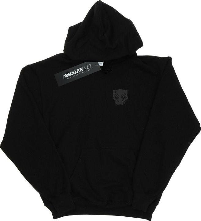 Immagine prodotto Felpa con cappuccio impressa sulla pelle per ragazzi Black Panther Black on Black (140, 146)