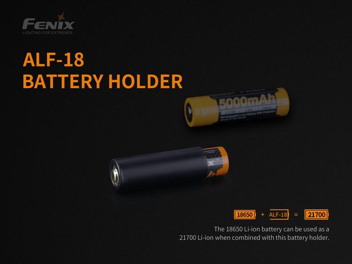 Produktbild Fenix ALF-18, Adapter 18650 zu 21700 Akkus