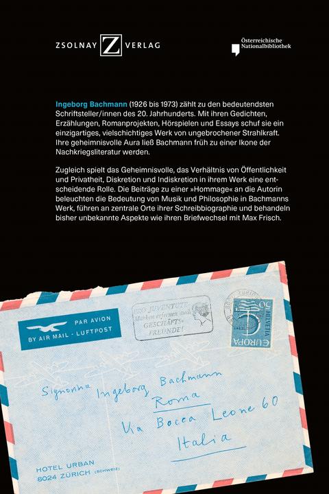 Immagine prodotto Ingeborg Bachmann (Tedesco, Kerstin Putz, Michael Hansel, 2022)