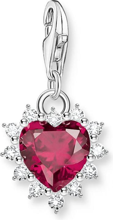 Actual product image Thomas Sabo Charm-Anhänger Herz mit rotem Stein Silber (Silver 925)