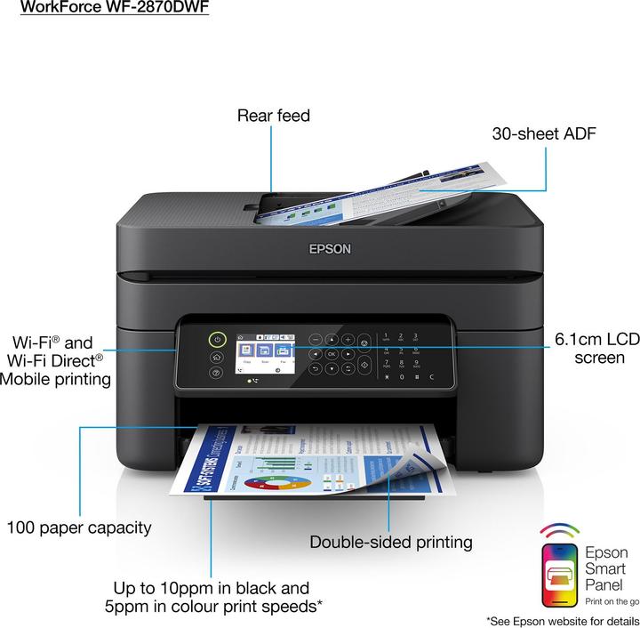Epson WorkForce WF-2870DWF (Encre, Couleur)