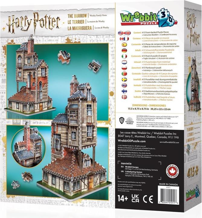 Produktbild Wrebbit 3D Fuchsbau - Harry Potter (415 Teile)