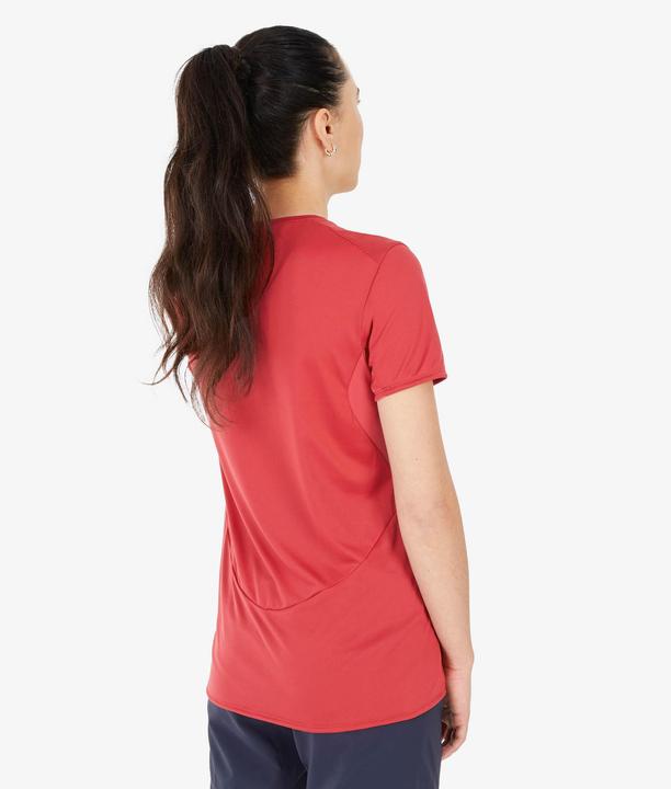 Produktbild Quechua Wandershirt Damen kurzarm Bergwandern - MH100 rot (M)