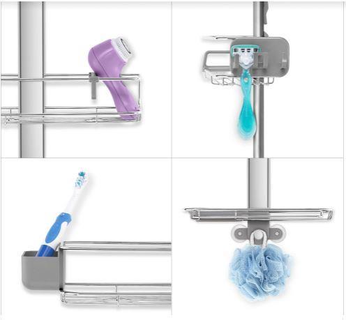 Actual product image Simplehuman Shower caddy (16.5 x 34 x 85 cm)