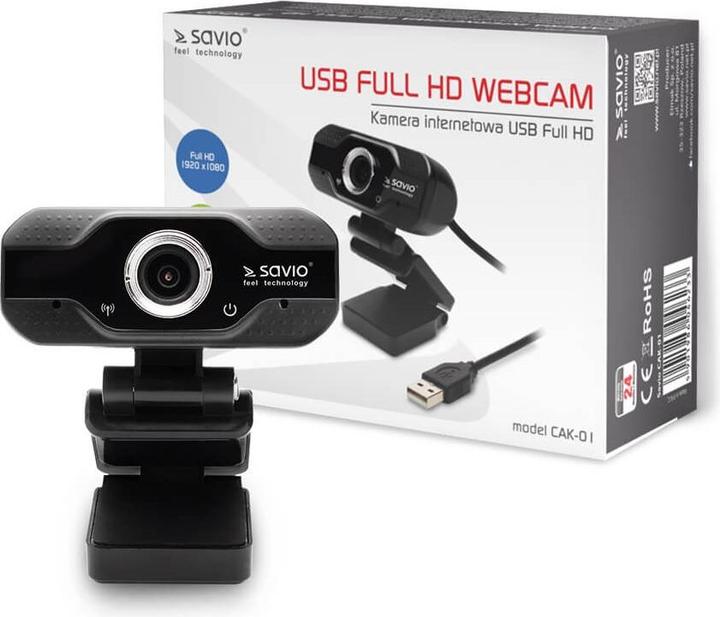 Produktbild Savio CAK-01 - 1920 x 1080 Pixel - 30 fps - MP4 - BMP,JPG - USB - Schwarz (2.10 Mpx)