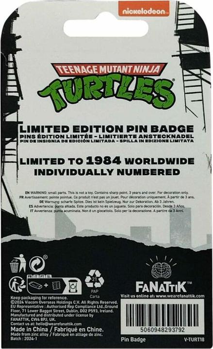 Produktbild Fanattik Teenage Mutant Ninja Turtles Ansteck-Pin 40th Anniversary Limited Edition