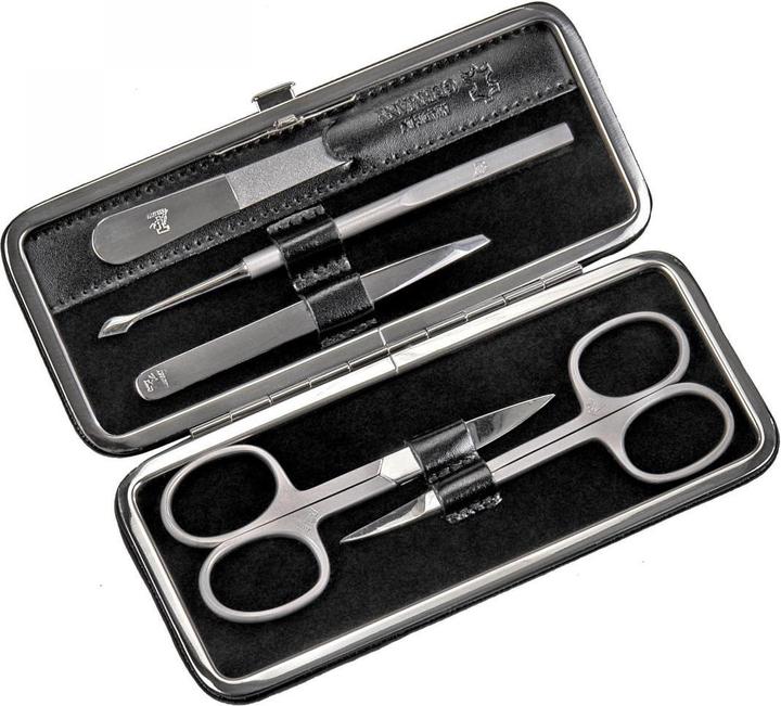 Produktbild Sacher TF300R.0104 - 5-teilig Maniküretui Manikürenset schwarz Leder