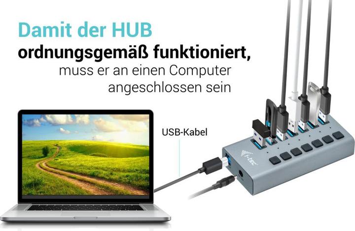 Produktbild i-tec U3CHARGEHUB7 (USB-B, 7 Ports)