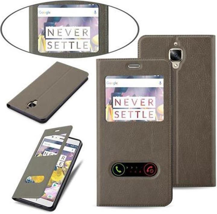Actual product image Cadorabo Case Book View Doppelfenster (OnePlus 3)