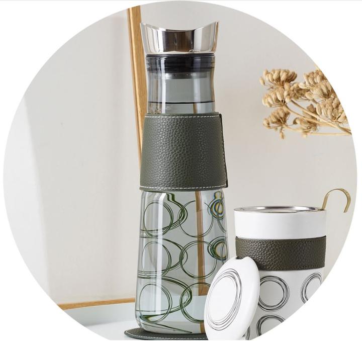 Produktbild Eigenart Eve Glaskaraffe by inkl. Cooler, Circular Green, 1,25 l (1.25 l)