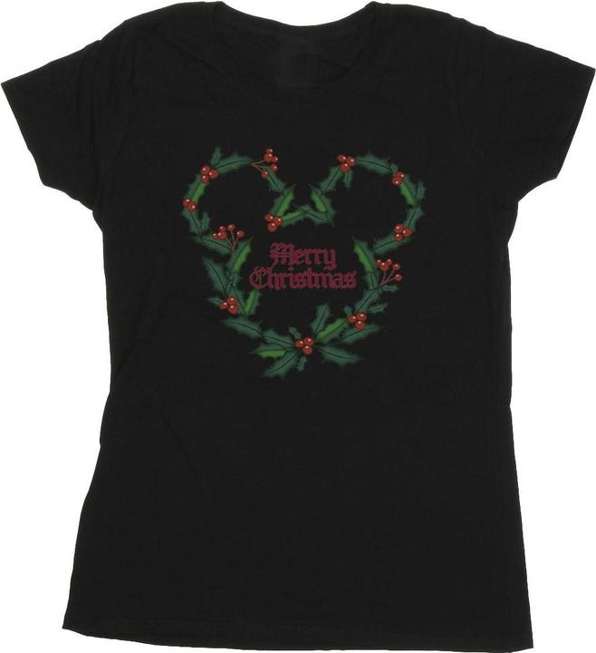 Disney Mickey Mouse Merry Christmas Holly TShirt