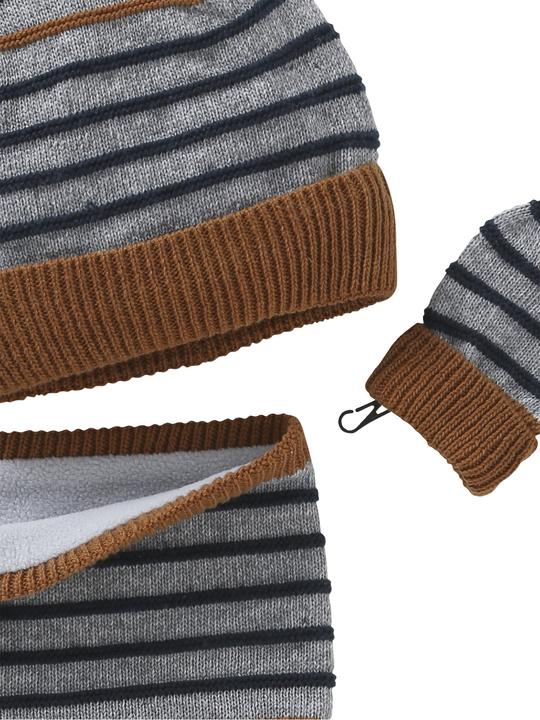 Produktbild Vertbaudet Jungen Baby-Set: Mütze, Rundschal & Fäustlinge