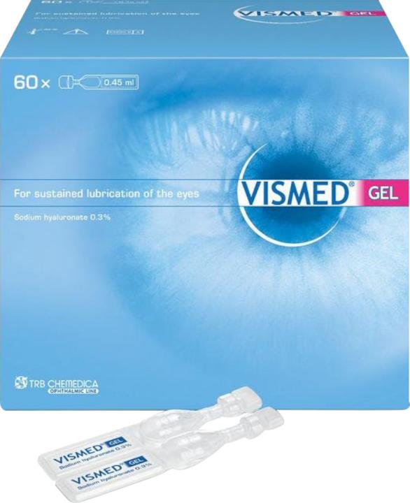 Actual product image Vismed Hydrogel (27 ml, VISMED Gel 3 mg, ml Hydrogel monodoses 60 x 0.45 ml)