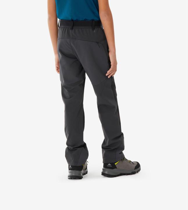 Produktbild Quechua Kids’ softshell hiking trousers, 7-15 years, MH900 - Grey/Black (10, 11, 12)