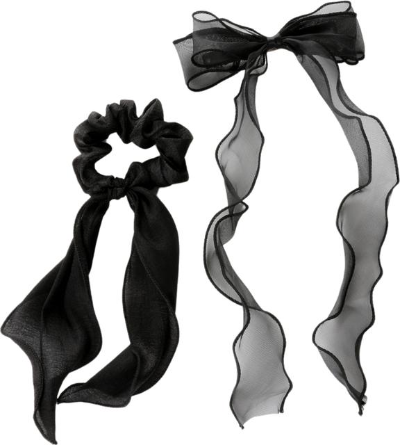Immagine prodotto Trisa Fermaglio alla francese con fiocco e scrunchie nero
